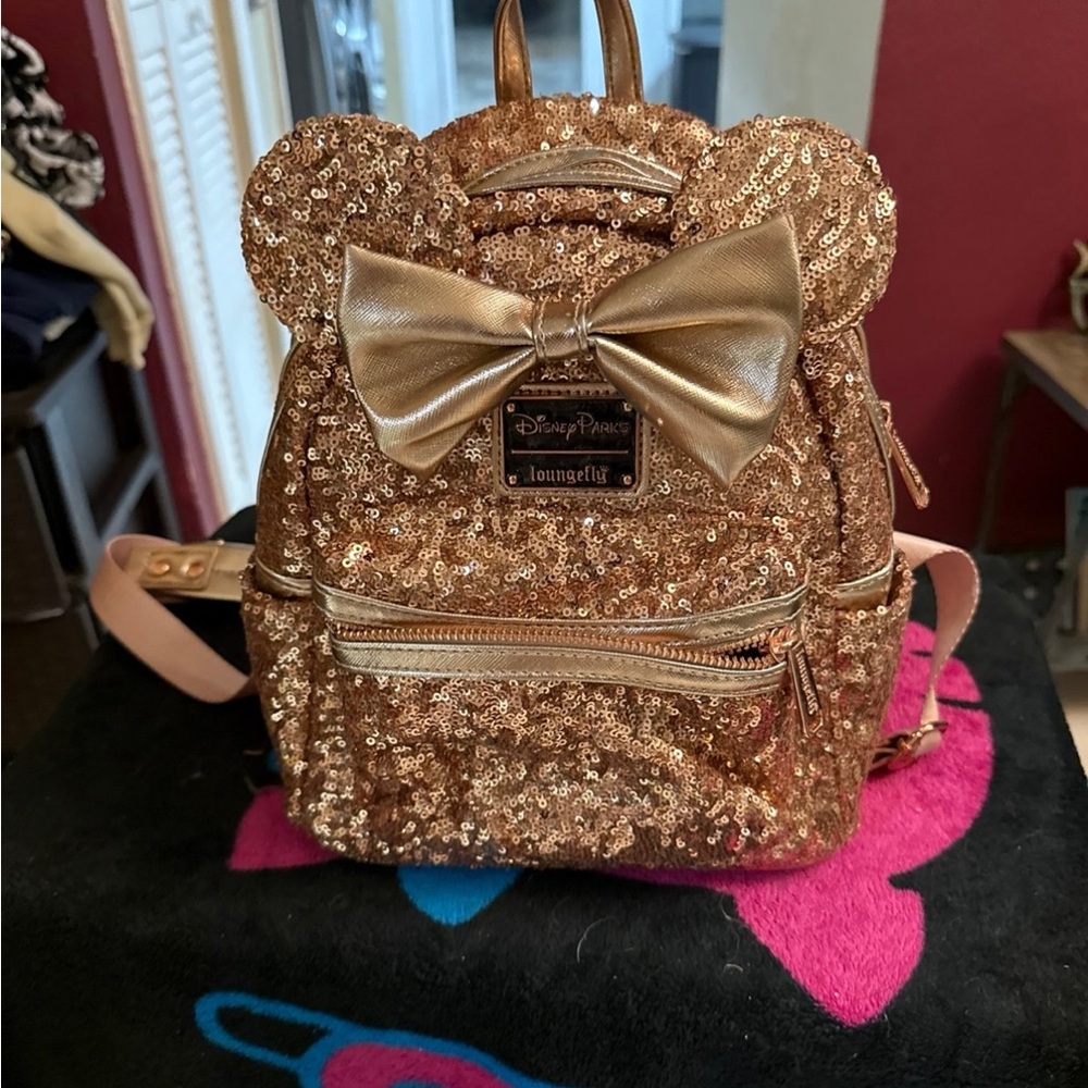 Loungefly Shimmering Gold Sequin Backpack